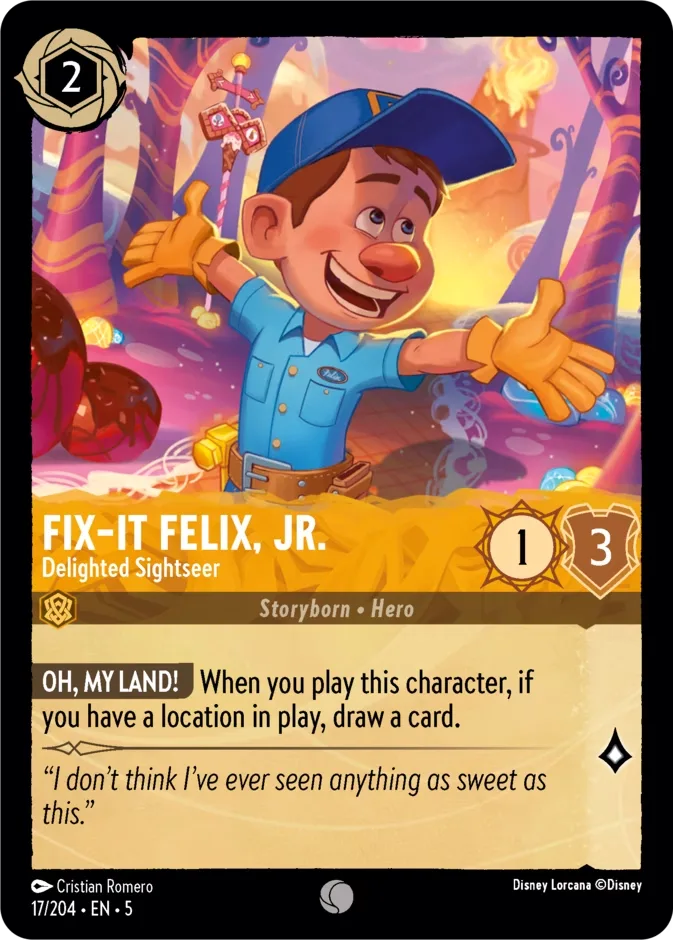 Fix-It Felix, Jr. #17 Shimmering Skies Disney Lorcana card