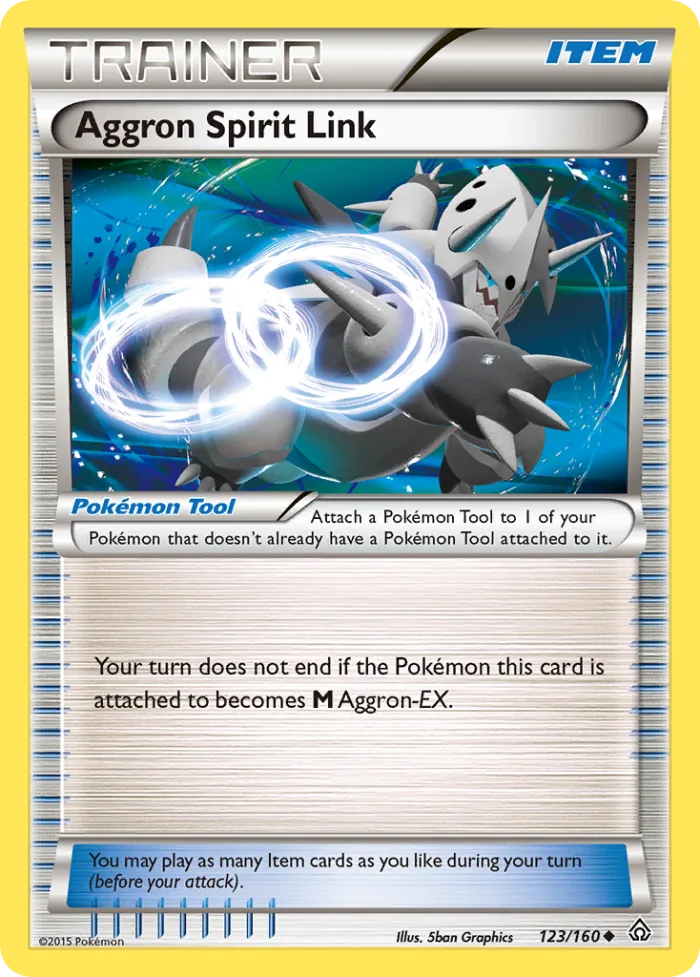 Aggron Spirit Link #123 Primal Clash Pokemon card