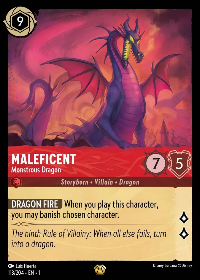 Maleficent #113 The First Chapter Disney Lorcana card