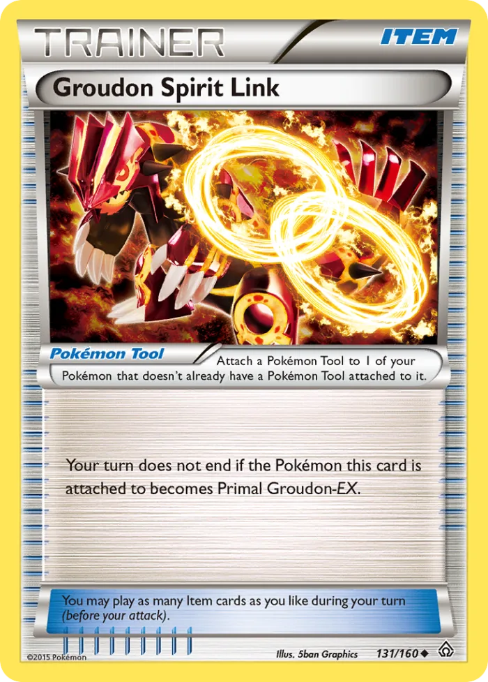 Groudon Spirit Link #131 Primal Clash Pokemon card