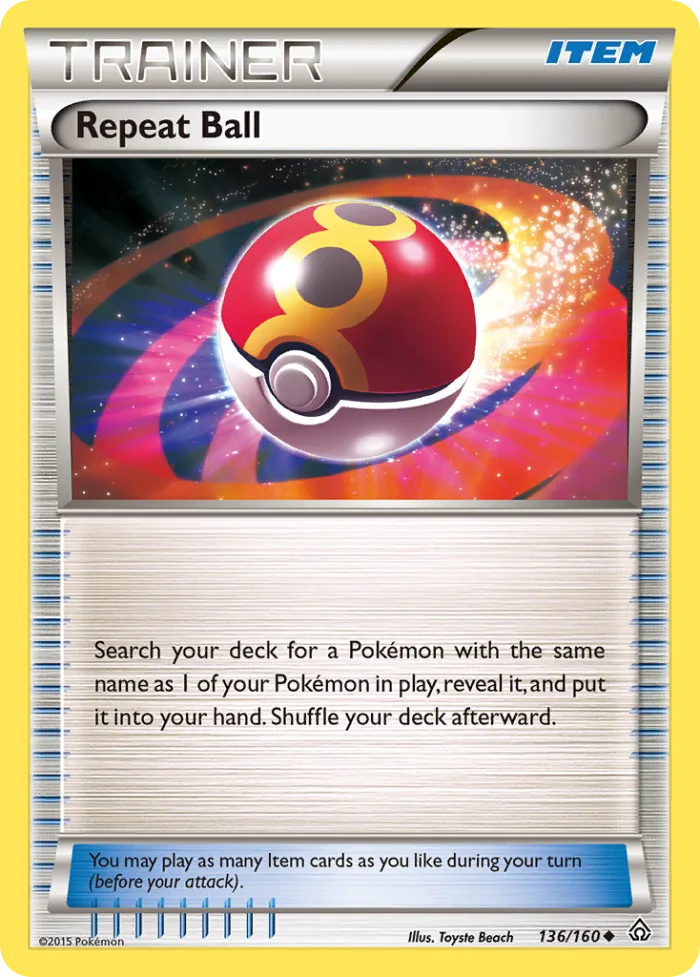 Repeat Ball #136 Primal Clash Pokemon card