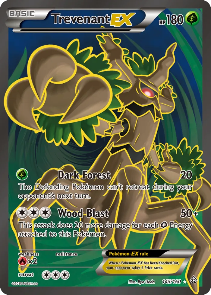 Trevenant-EX #145 Primal Clash Pokemon card