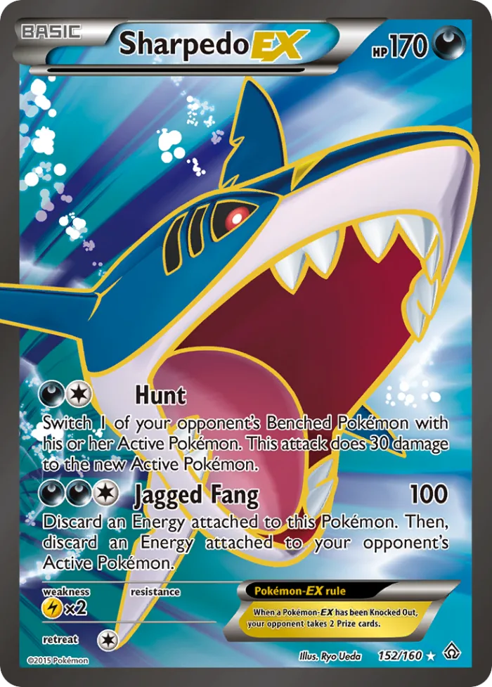 Sharpedo-EX #152 Primal Clash Pokemon card