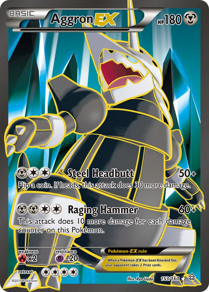 Aggron-EX #153 Primal Clash Pokemon card