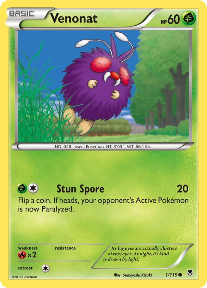 Venonat #1 Phantom Forces Pokemon card
