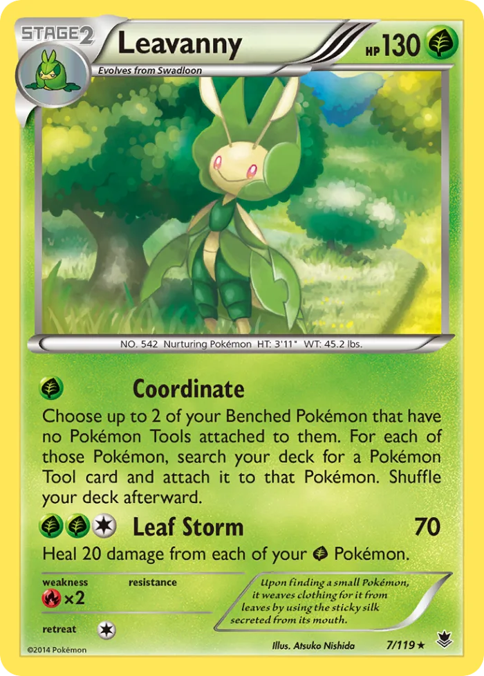 Leavanny #7 Phantom Forces Pokemon card