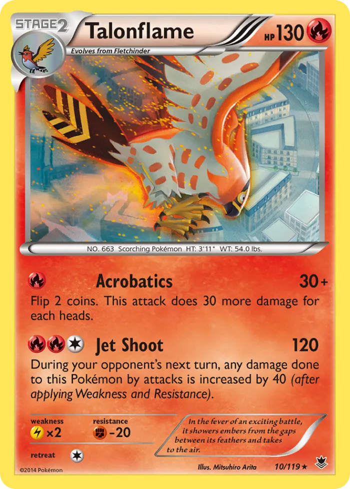 Talonflame #10 Phantom Forces Pokemon card