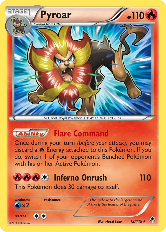 Pyroar #12 Phantom Forces Pokemon card