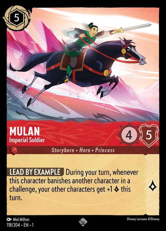 Mulan #118 The First Chapter Disney Lorcana card