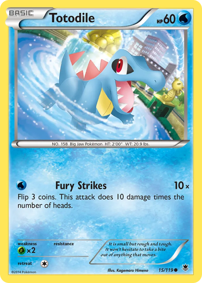 Totodile #15 Phantom Forces Pokemon card