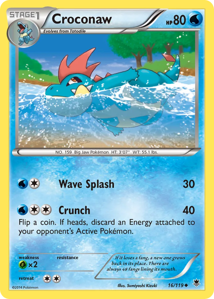 Croconaw #16 Phantom Forces Pokemon card