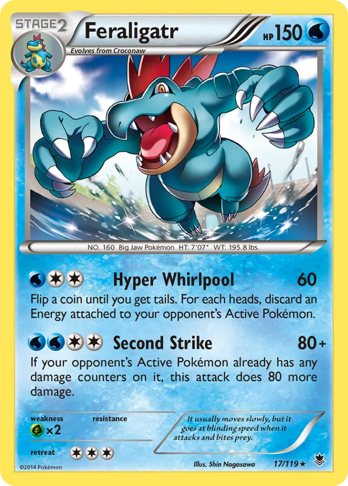 Feraligatr #17 Phantom Forces Pokemon card