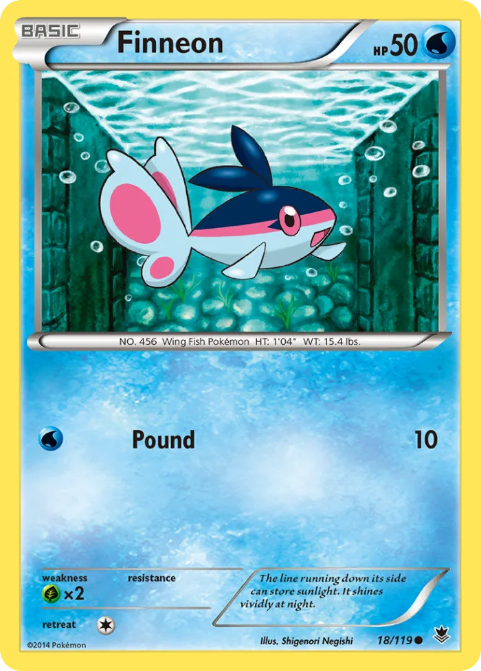 Finneon #18 Phantom Forces Pokemon card