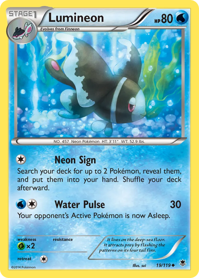 Lumineon #19 Phantom Forces Pokemon card