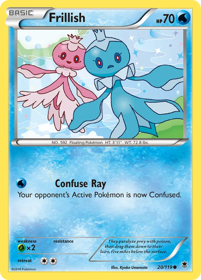 Frillish #20 Phantom Forces Pokemon card
