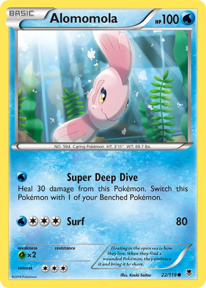 Alomomola #22 Phantom Forces Pokemon card