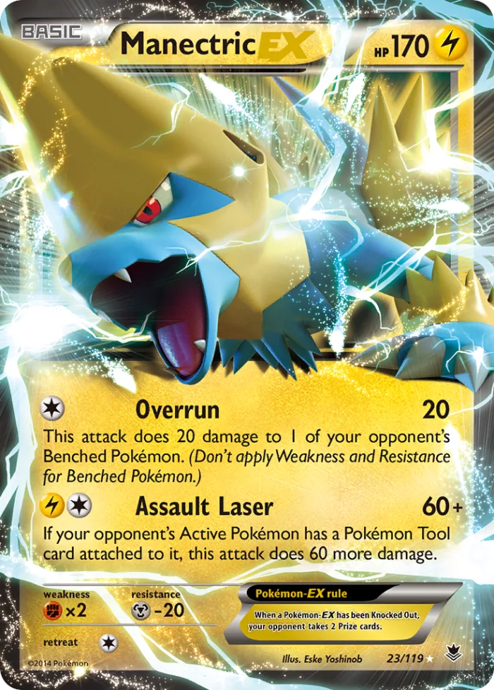 Manectric-EX #23 Phantom Forces Pokemon card