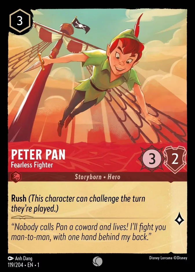 Peter Pan #119 The First Chapter Disney Lorcana card
