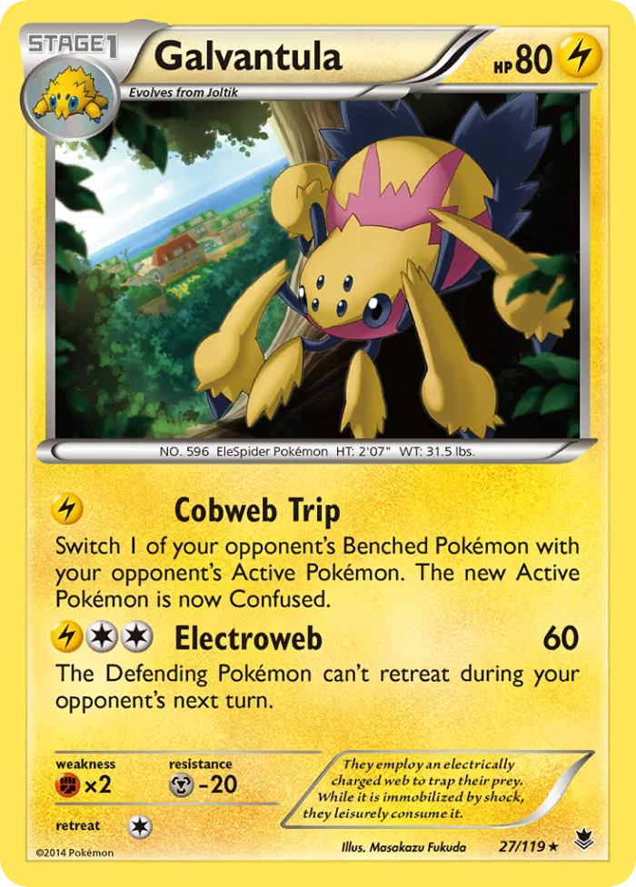 Galvantula #27 Phantom Forces Pokemon card