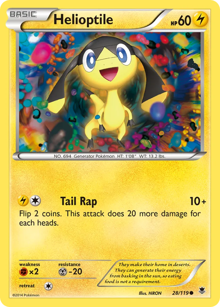 Helioptile #28 Phantom Forces Pokemon card