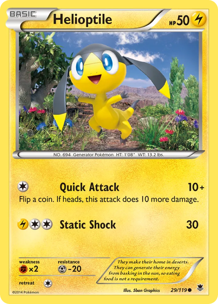Helioptile #29 Phantom Forces Pokemon card