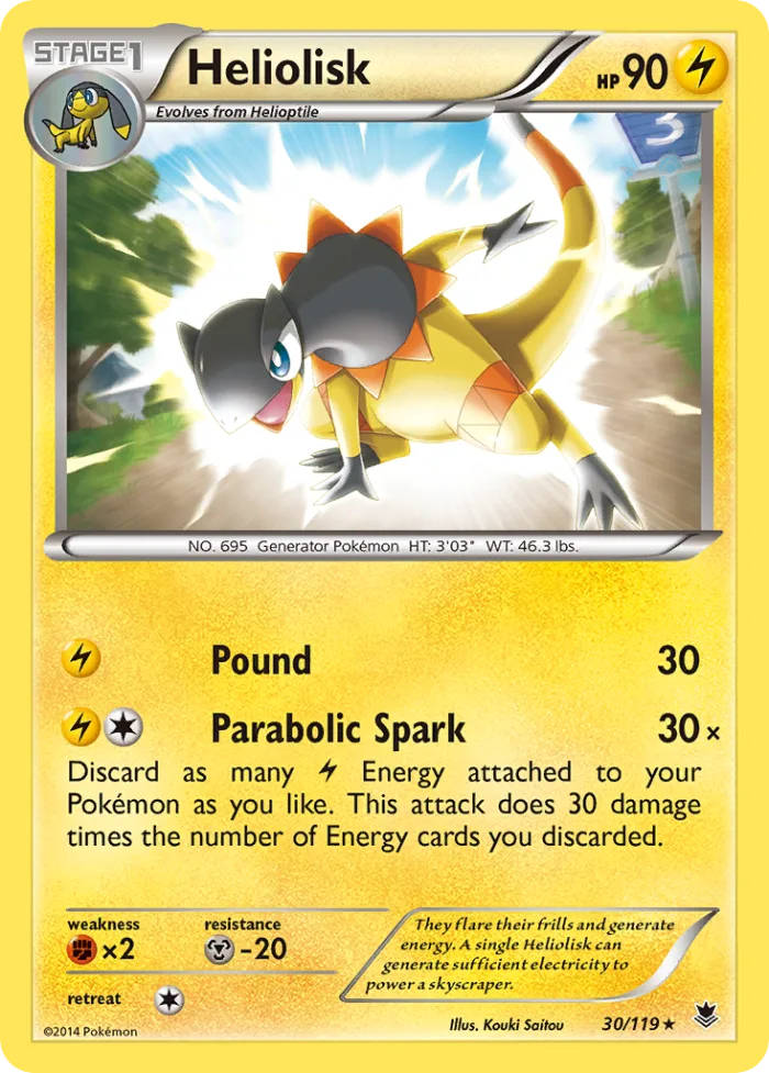 Heliolisk #30 Phantom Forces Pokemon card