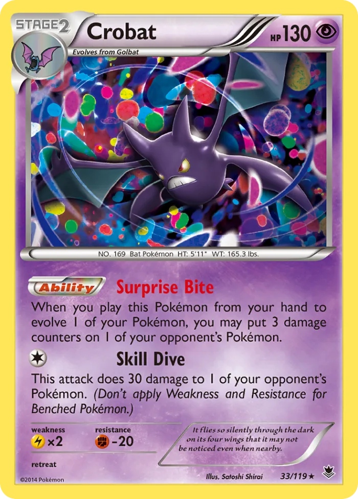 Crobat #33 Phantom Forces Pokemon card