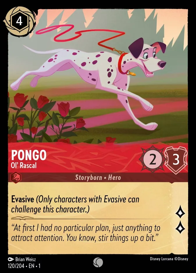 Pongo #120 The First Chapter Disney Lorcana card
