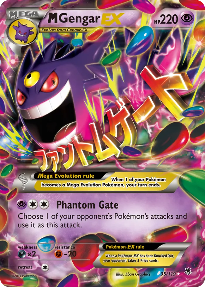 M Gengar-EX #35 Phantom Forces Pokemon card