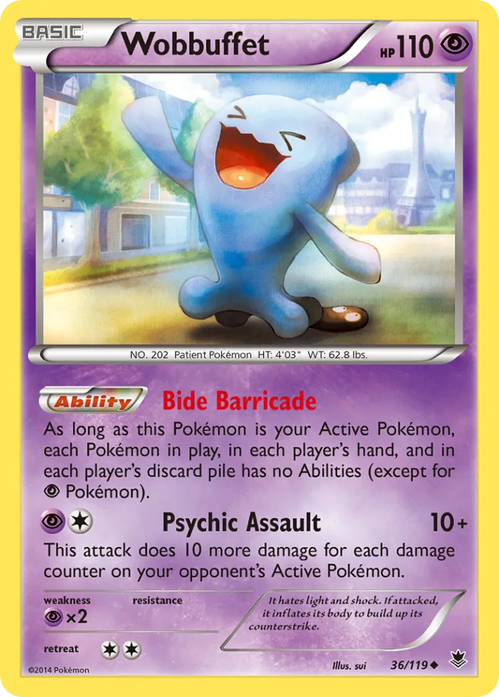 Wobbuffet #36 Phantom Forces Pokemon card