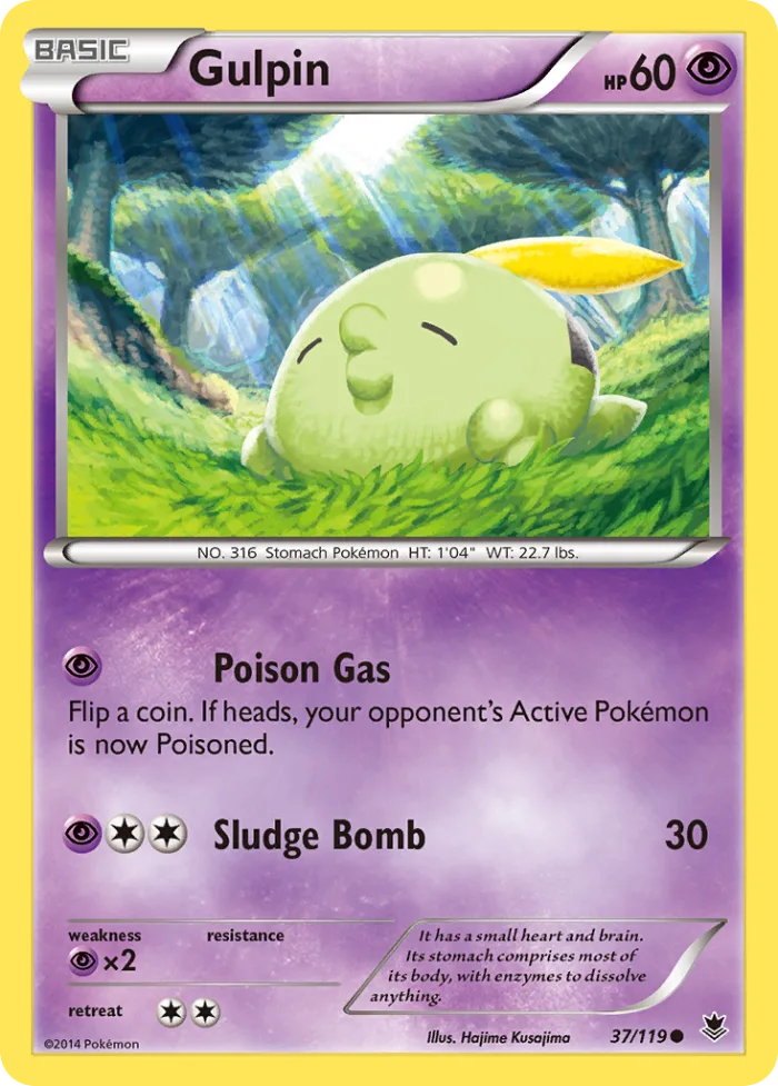 Gulpin #37 Phantom Forces Pokemon card
