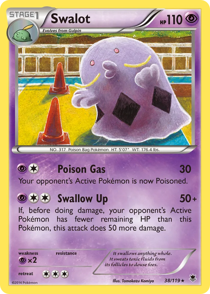 Swalot #38 Phantom Forces Pokemon card