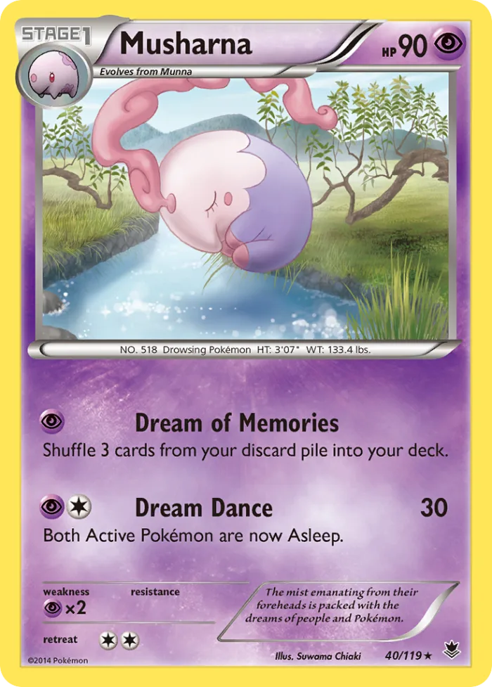Musharna #40 Phantom Forces Pokemon card
