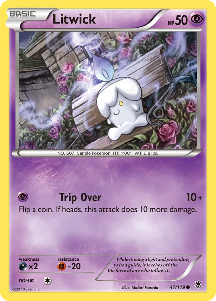 Litwick #41 Phantom Forces Pokemon card