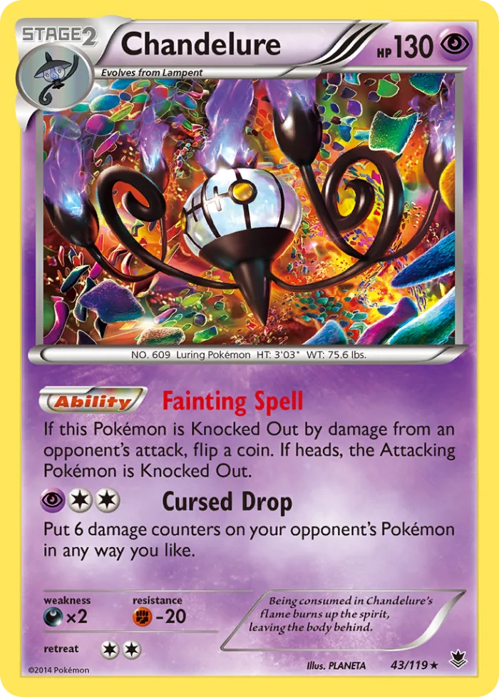 Chandelure #43 Phantom Forces Pokemon card