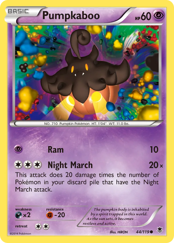 Pumpkaboo #44 Phantom Forces Pokemon card