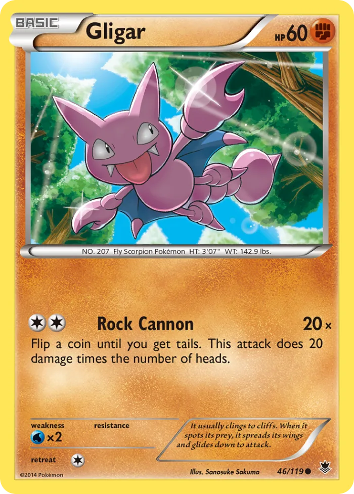 Gligar #46 Phantom Forces Pokemon card