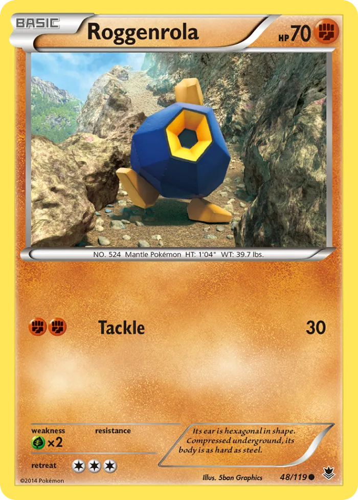 Roggenrola #48 Phantom Forces Pokemon card