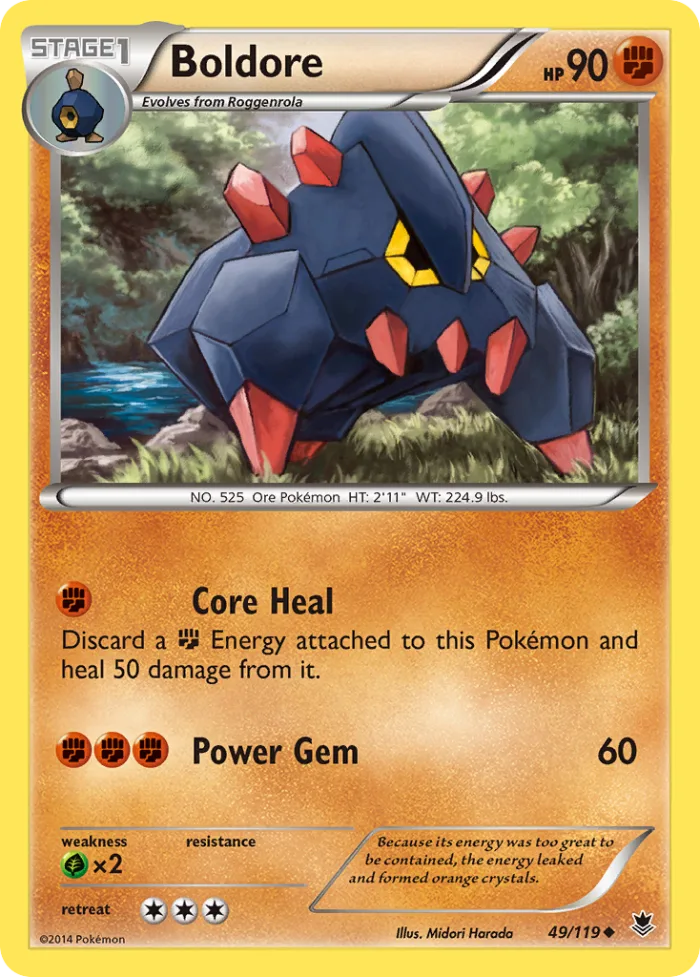 Boldore #49 Phantom Forces Pokemon card