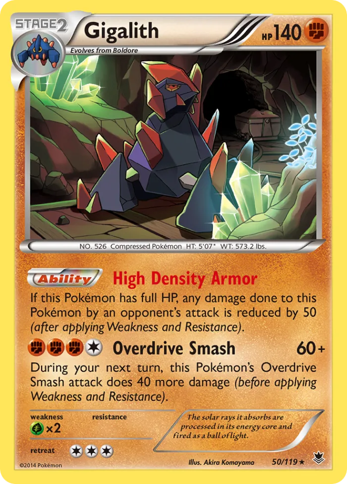 Gigalith #50 Phantom Forces Pokemon card