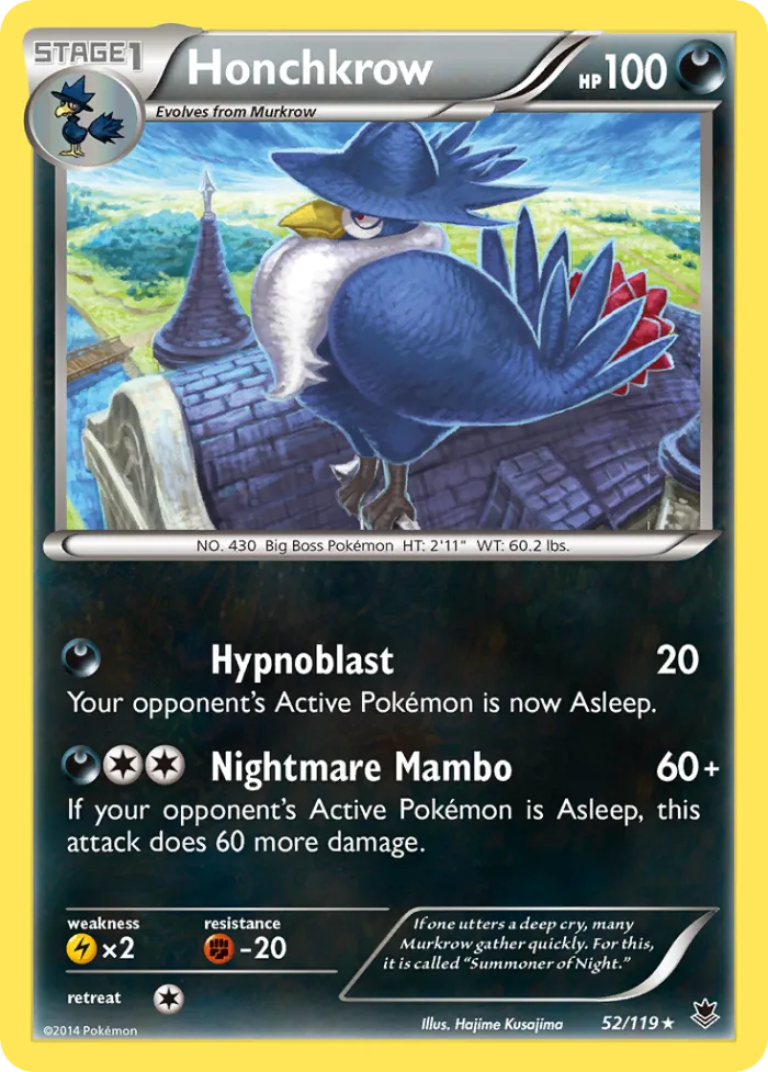 Honchkrow #52 Phantom Forces Pokemon card