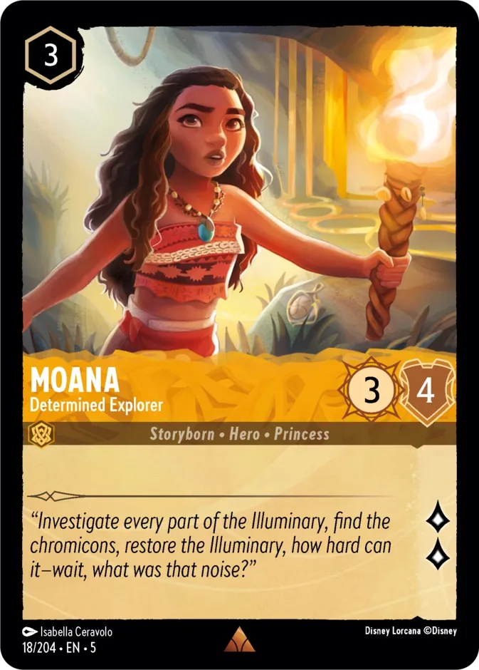 Moana #18 Shimmering Skies Disney Lorcana card