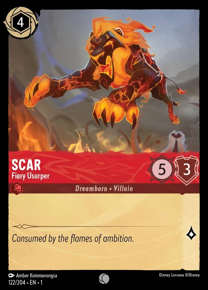 Scar #122 The First Chapter Disney Lorcana card