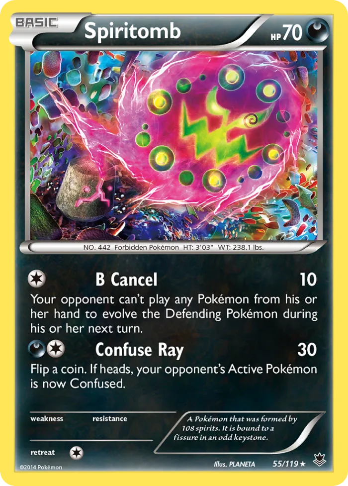 Spiritomb #55 Phantom Forces Pokemon card