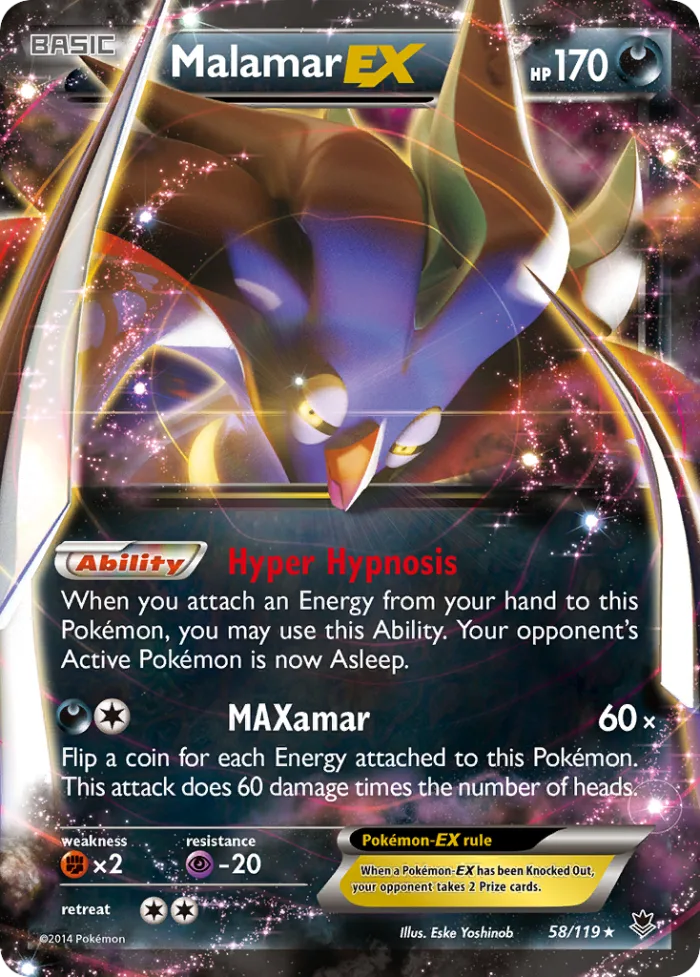 Malamar-EX #58 Phantom Forces Pokemon card