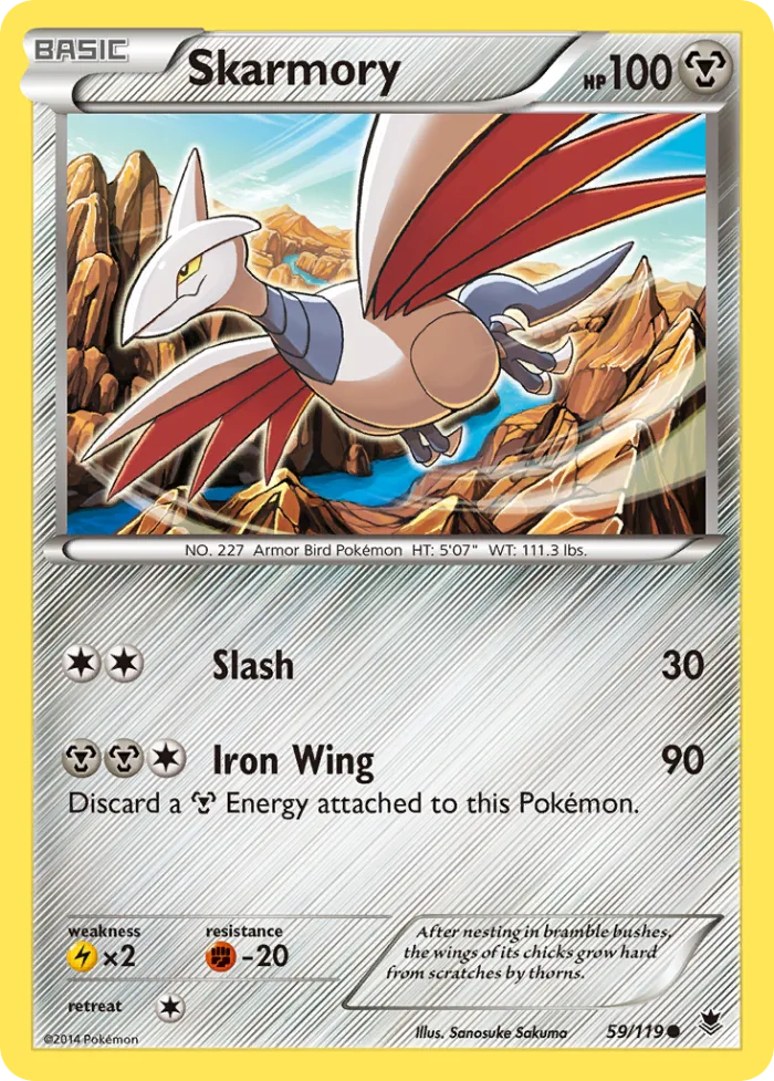 Skarmory #59 Phantom Forces Pokemon card