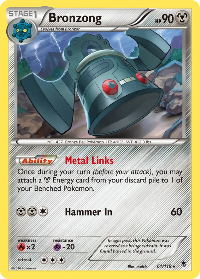 Bronzong #61 Phantom Forces Pokemon card