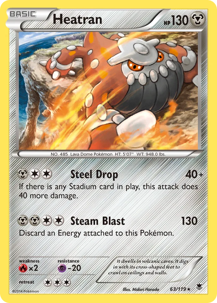 Heatran #63 Phantom Forces Pokemon card
