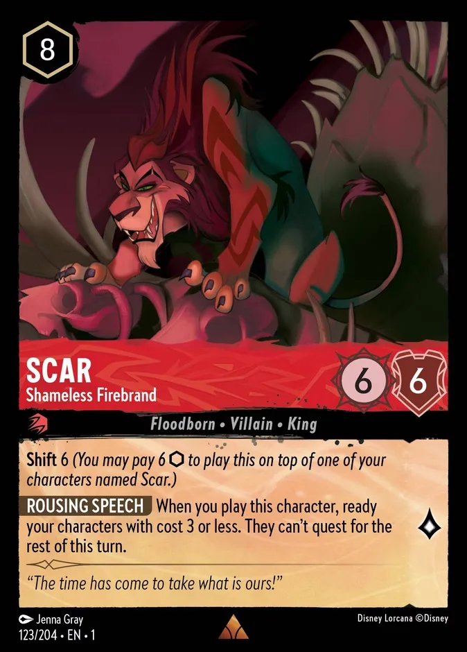 Scar #123 The First Chapter Disney Lorcana card