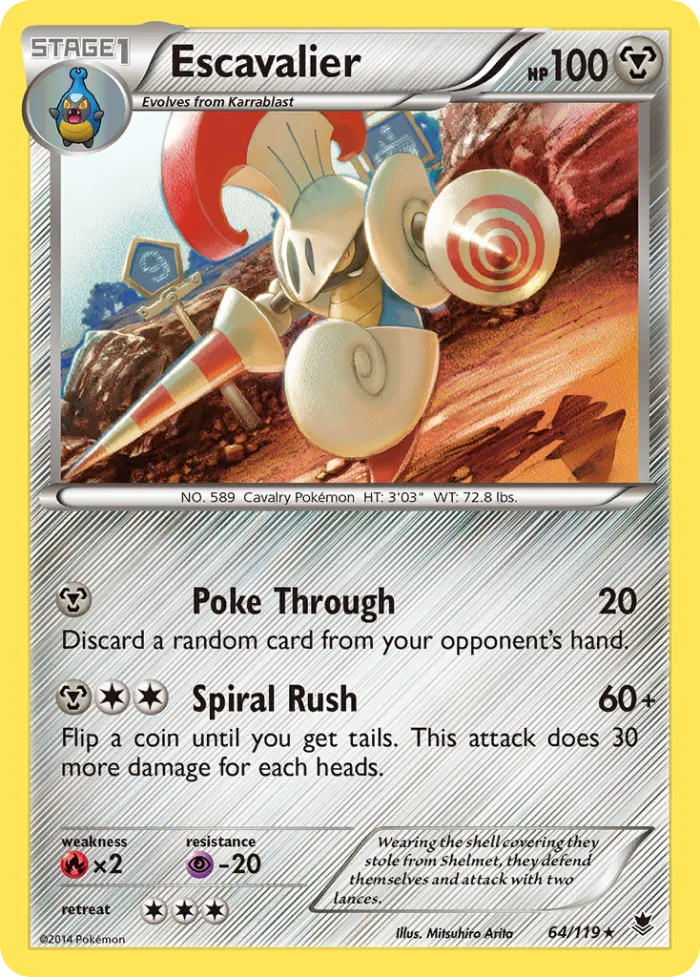 Escavalier #64 Phantom Forces Pokemon card
